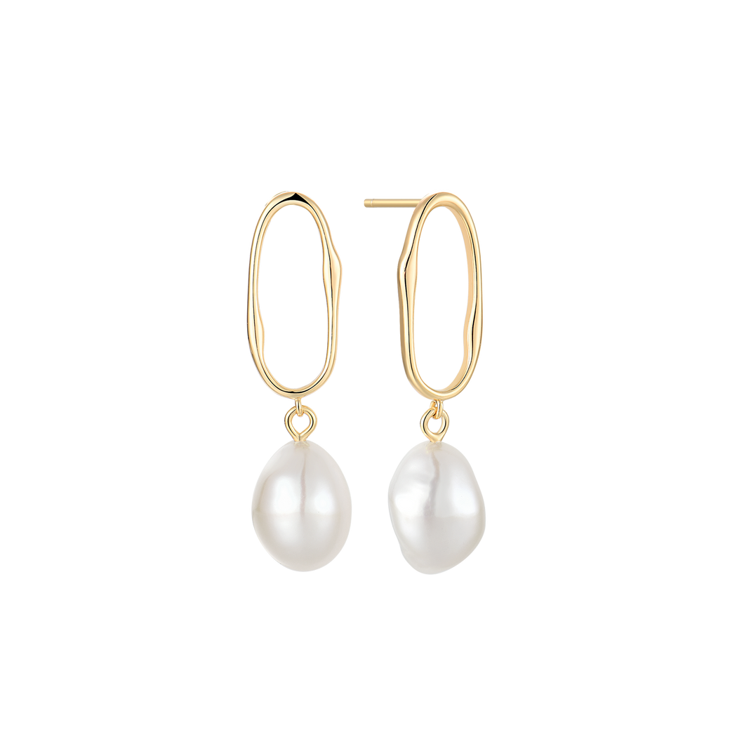 ear. classic with freshwater pearl (925)