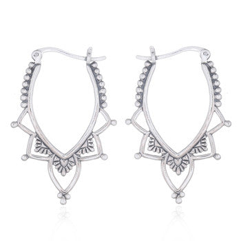 Hoops Floral in marquise sterling silver (925)