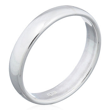 Ring in 4 mm plain sterling silver (925)