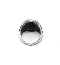 Indlæs billede til gallerivisning Ring med sort onyx i sterlingsølv (925)
