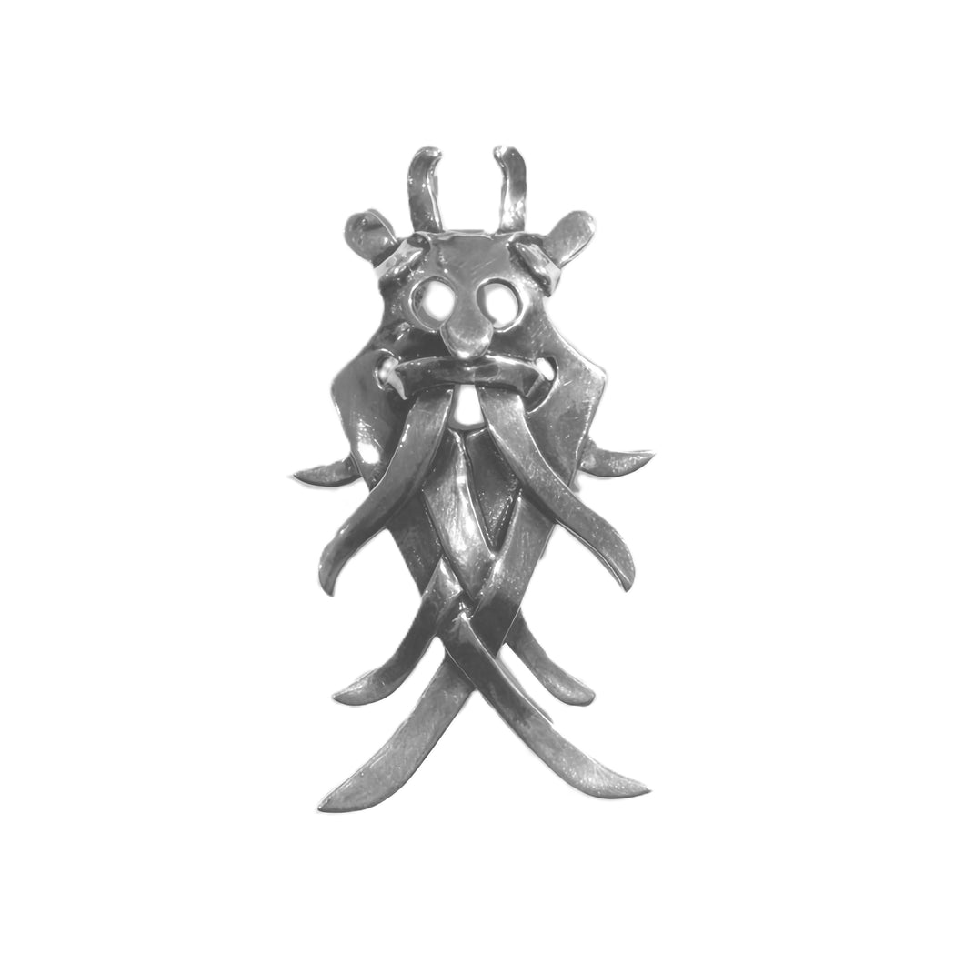 Moesgaard mask pendant in sterling silver (925)