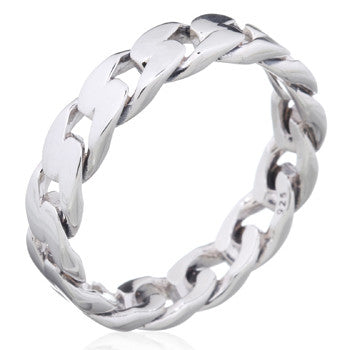 Ring in 5 mm open Bali pattern sterling silver (925)