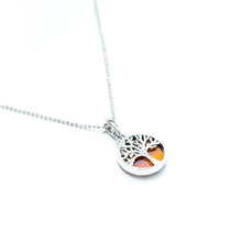 Indlæs billede til gallerivisning Rav vedhæng med livets træ (925)
