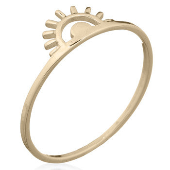 Ring solopgang i sterlingsølv (925)