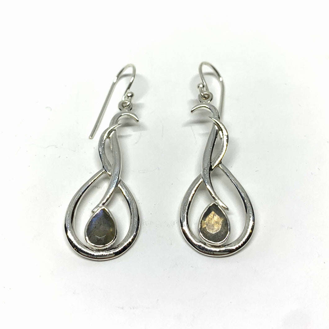 Earrings with Labradorite (925)