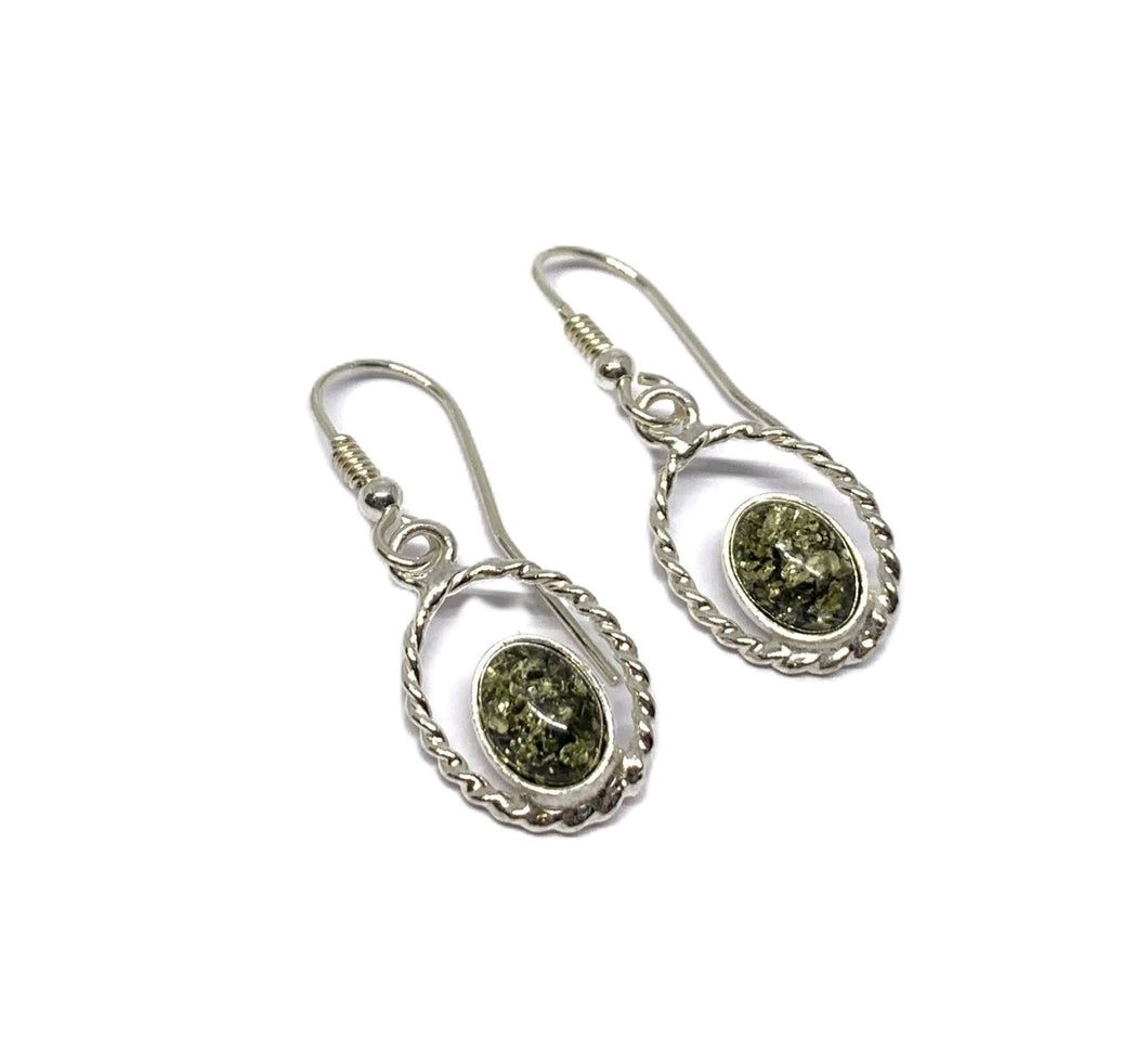 Rav øreh. med snoet oval kant (925)