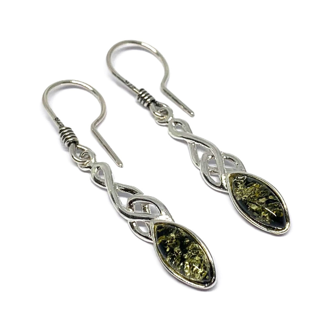 Rav øreh. med keltisk mønster (925)