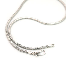 Load image into Gallery viewer, Herringbone 3mm chain with hook clasp, handmade (925)
