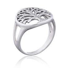 Load image into Gallery viewer, Ring yggdrasil round in sterling silver (925)
