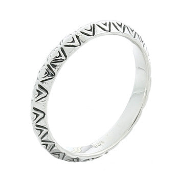 Ring Triangular impression in sterling silver (925)