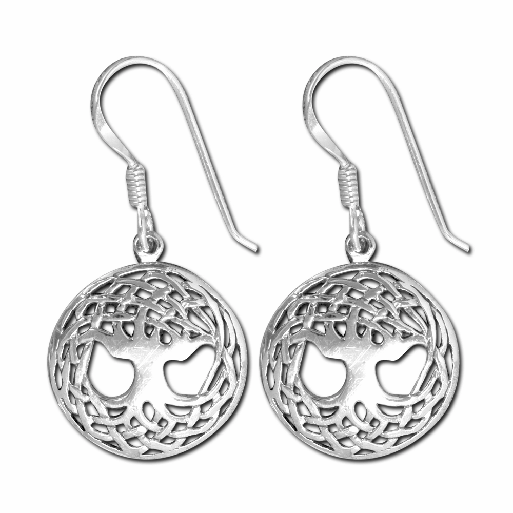 Earrings Yggdrasil, the tree of life (925)