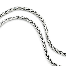 Load image into Gallery viewer, Dragonbone 3mm chain in silver with hook clasp, handmade (925)
