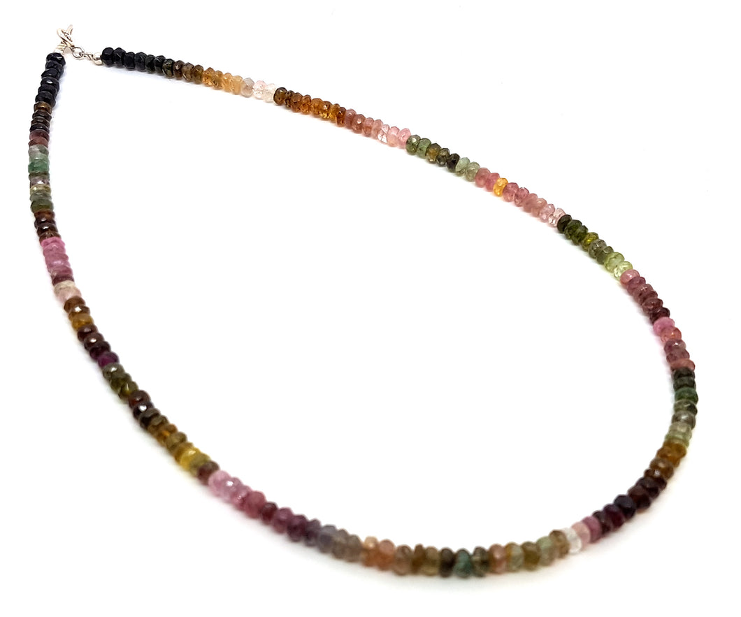 Necklace ByKila with watermelon tourmaline (925)
