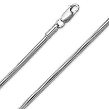 Indlæs billede til gallerivisning Slange kæde 2,4 mm i sort oxyderet sterlingsølv (925)
