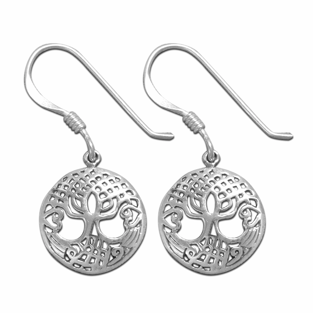 Earrings Yggdrasil, the tree of life (925)