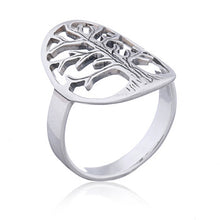 Load image into Gallery viewer, Ring Yggdrasil oval in sterling silver (925)
