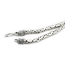 Load image into Gallery viewer, King chain Chain 5mm wide in silver with hook clasp, handmade (925)
