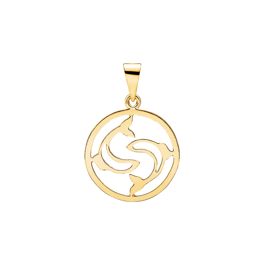 Zodiac sign pendant Pisces 20 mm (333)