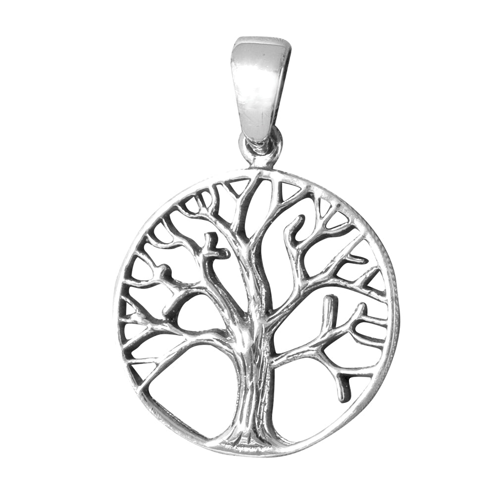 Pendant Yggdrasil oxidized sterling silver (925)