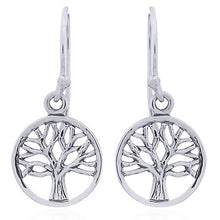 Load image into Gallery viewer, Yggdrasil earrings Oxidized sterling silver (925)
