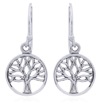 Yggdrasil earrings Oxidized sterling silver (925)