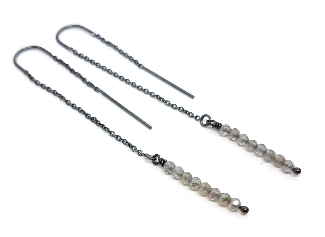 Earring Wire ByKila with labradorite (925)
