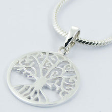 Load image into Gallery viewer, Pendant round Yggdrasil, tree of life in sterling silver (925)
