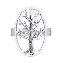 Load image into Gallery viewer, Ring Yggdrasil oval in sterling silver (925)
