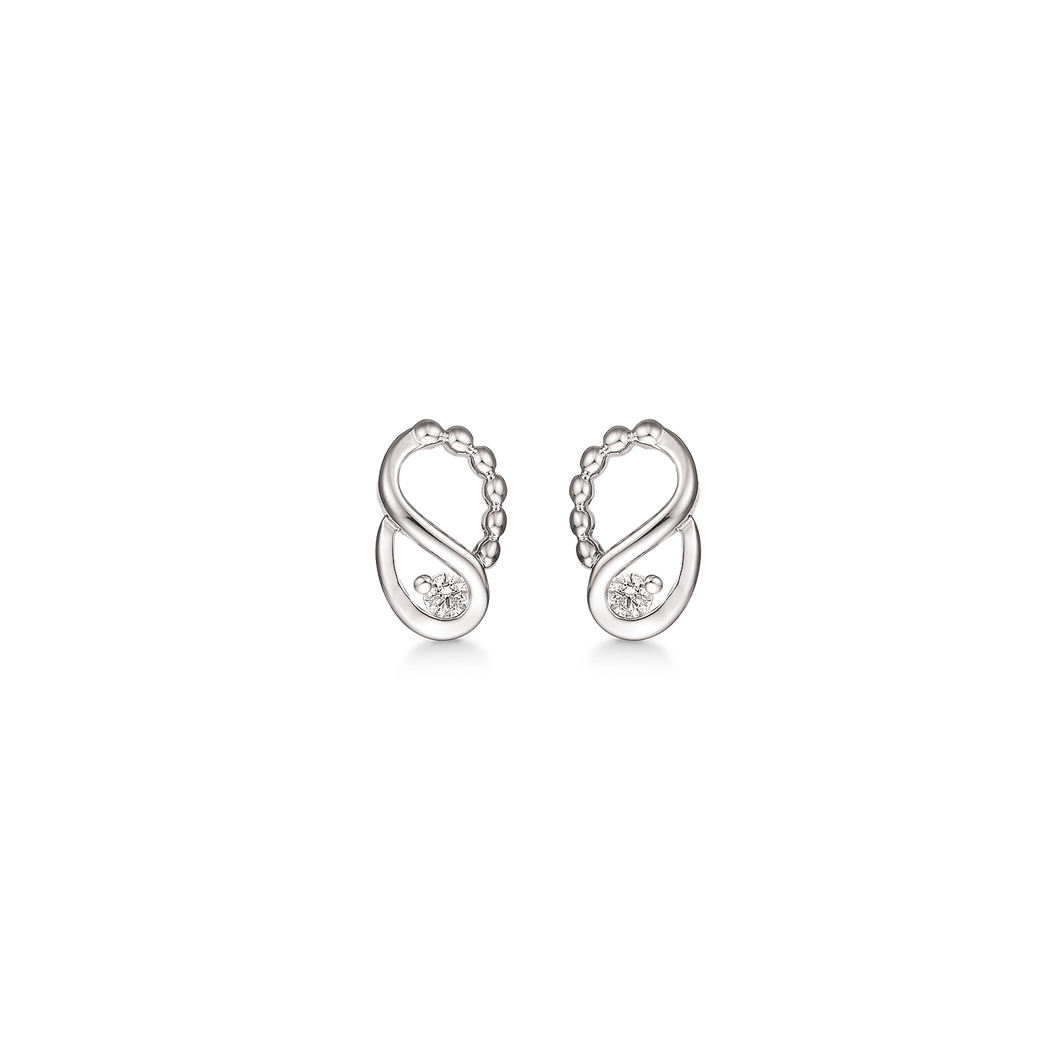 Ørestikker med zirconia (925)