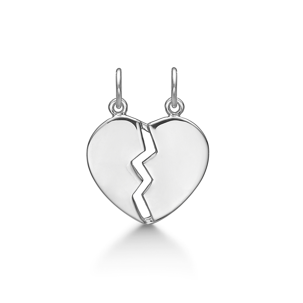 Due to broken heart in sterling silver (925)