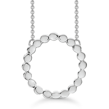 Load image into Gallery viewer, Necklace rhodium-plated circle of dots (925)
