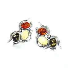 Load image into Gallery viewer, Pendant with amber green, milk and cognac (925)
