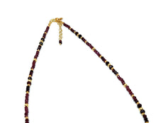 Load image into Gallery viewer, ByKila, Necklace with garnet and fg Miyuki beads and fg silver beads (925)
