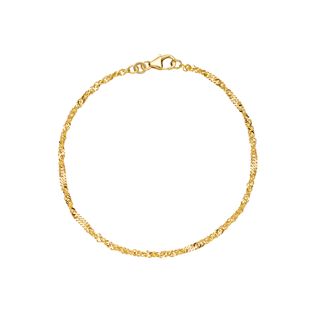 Lund Cph, Singapore 2.2mm bracelet 8 kt. gold (333)