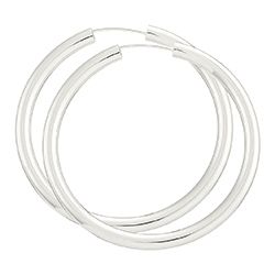 Hoop earrings 3 mm thick in sterling silver (925)