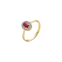 Load image into Gallery viewer, Lund Cph, ring in 14 kt. gold with Ruby and diamonds (585)
