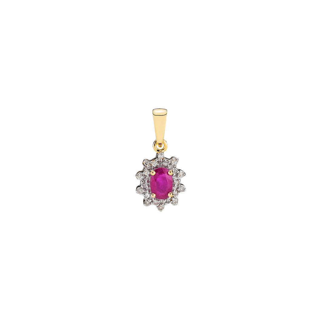 Lund Cph, Pendant with Ruby and diamonds (585)