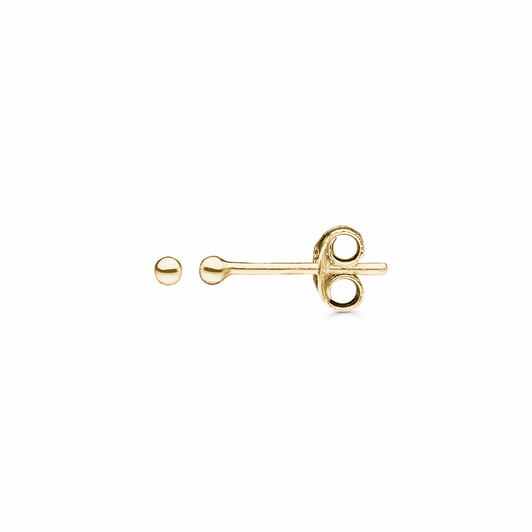 Stud earrings 2mm ball in 8 kt. gold (333)