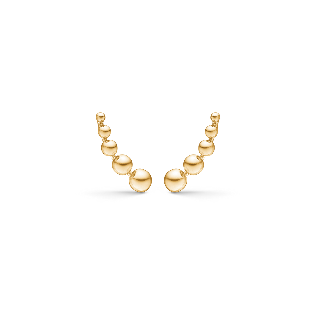 8 kt. gold Earrings 5 ​​balls on wire (333)