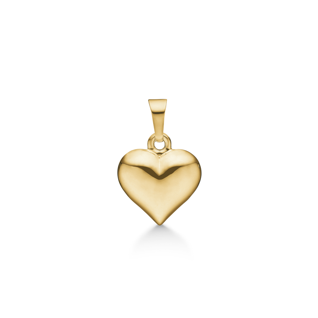 Heart by 10 mm in 8 kt. gold (333)