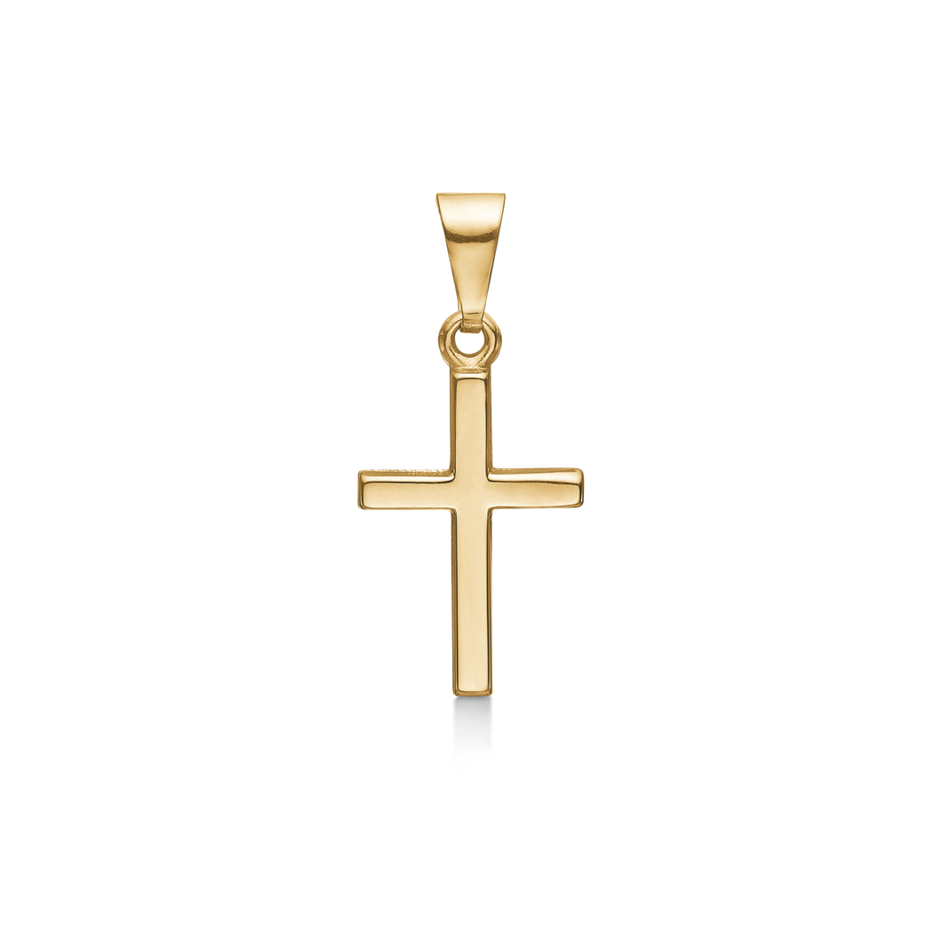 Pendant cross 10x14 mm. in 8 kt. gold (333)