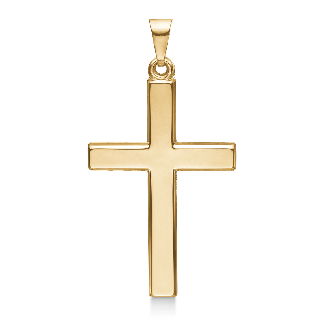 Pendant cross 19x28 mm. in 8 kt. gold (333)