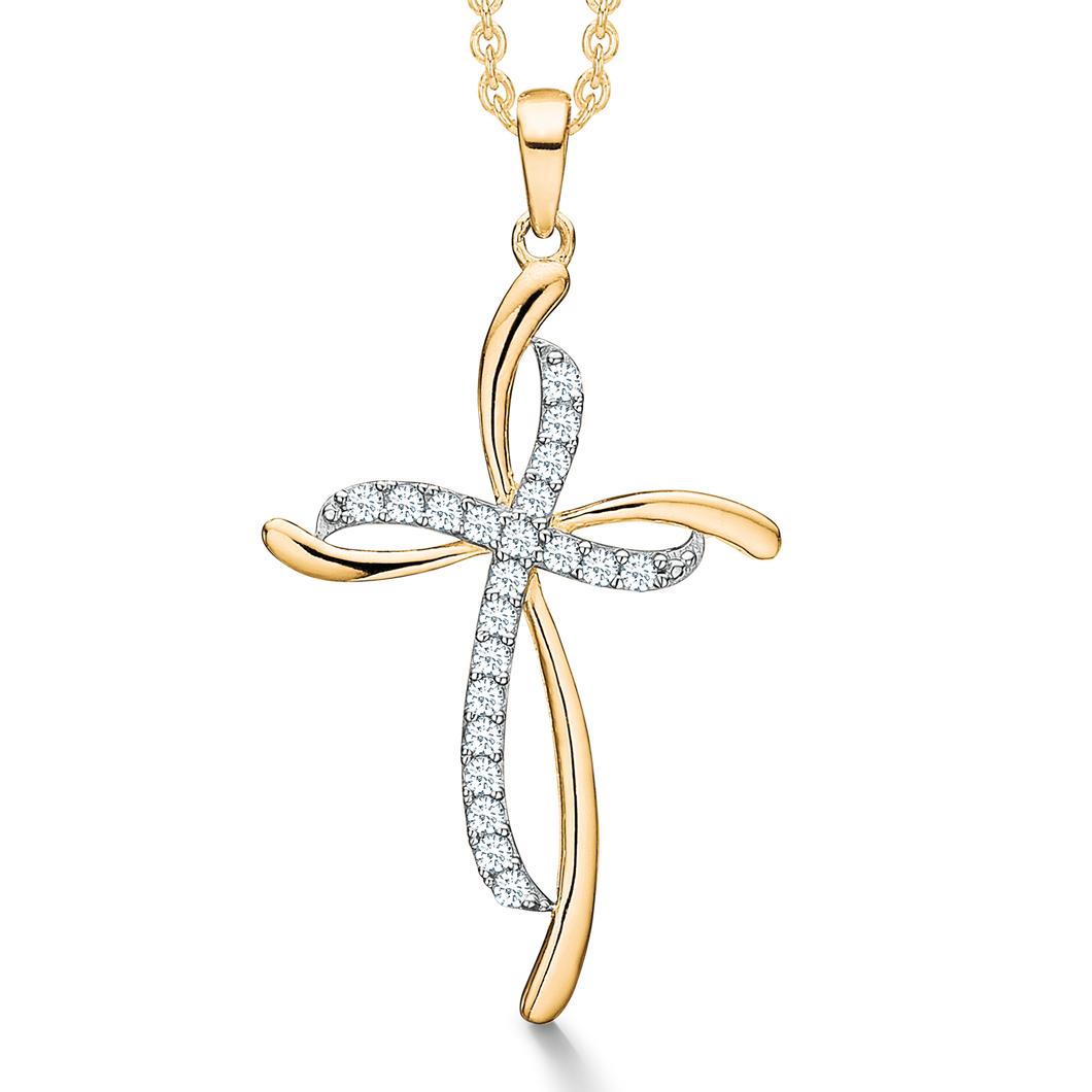 Cross with synth. zirconia (585)