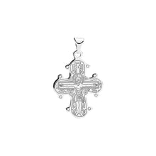 Load image into Gallery viewer, Lund Cph, Daymark Cross with Lord&#39;s Prayer 20x17 mm pendant in Sterling silver (925)
