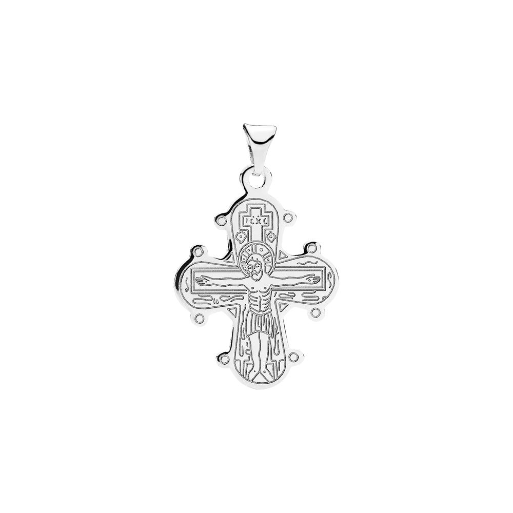 Lund Cph, Daymark Cross with Lord's Prayer 20x17 mm pendant in Sterling silver (925)