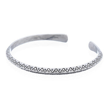 Fixed bangle in oxidized sterling silver (925)