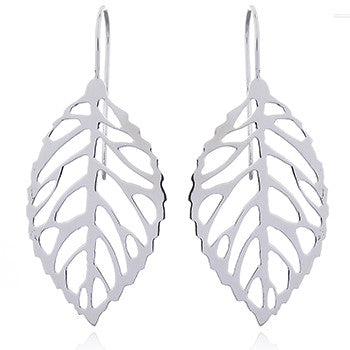 Large leaf earrings (925)