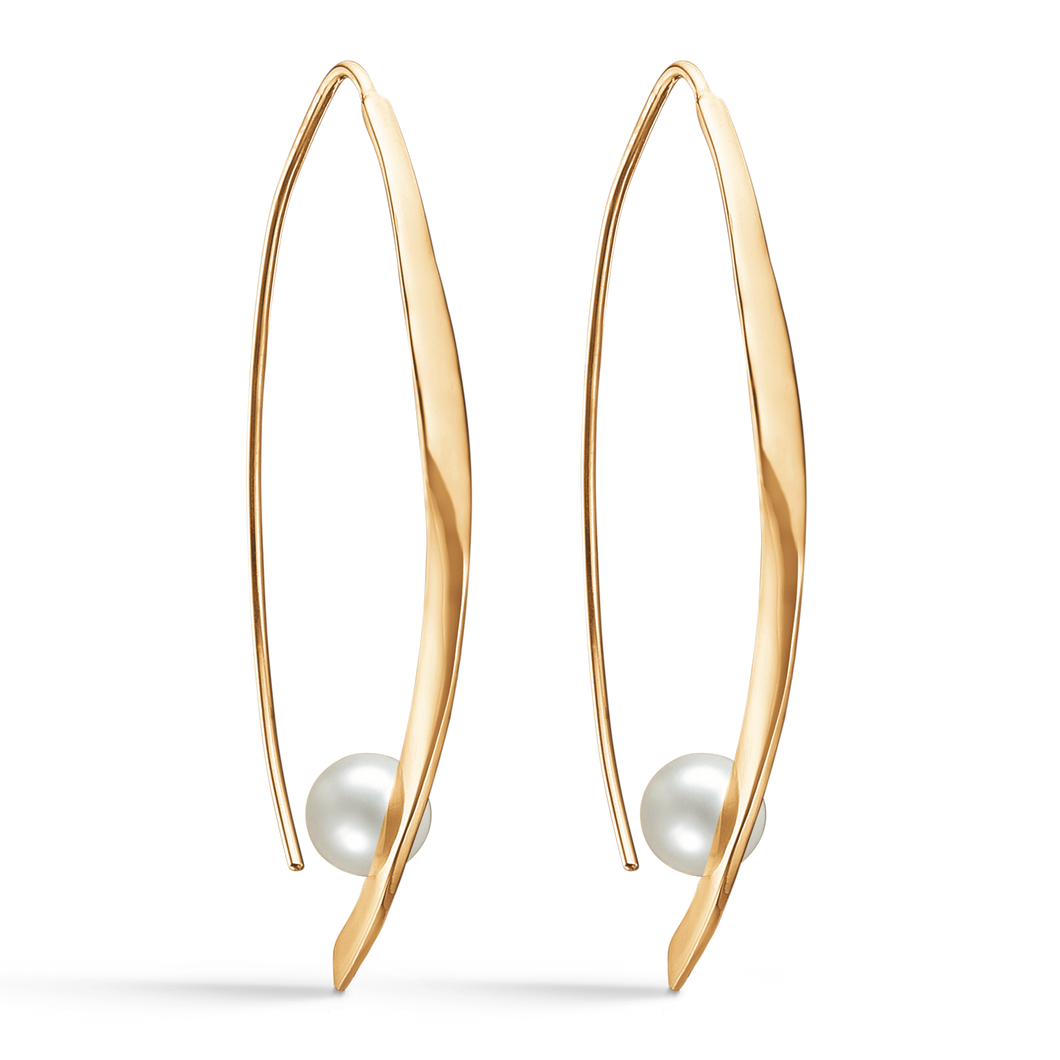 ear. with freshwater pearl in sterling silver (925)