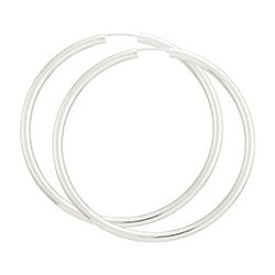 Creoles - 1.25 - 1.5 mm thick in sterling silver (925)