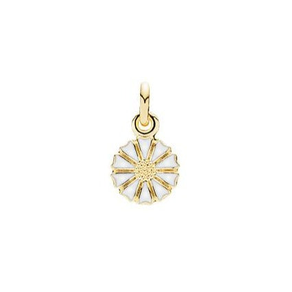 Marguerite by 7.5mm 24 kt. FG white Enamel (925)